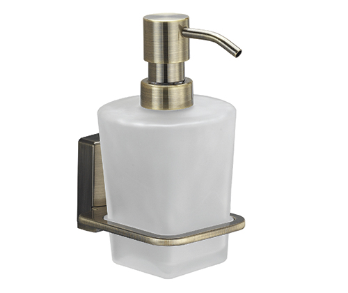 Дозатор для жидкого мыла Exter, 16 см, 300 мл, 8х8 см, Стекло, Металл, WasserKRAFT