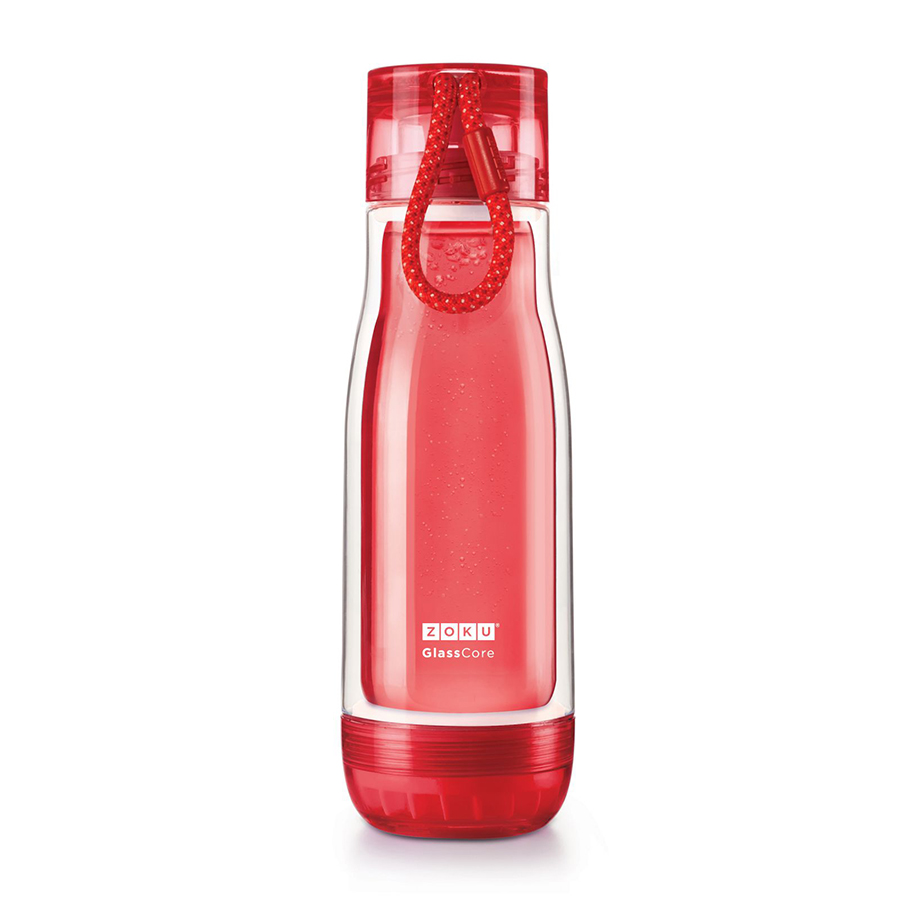 Бутылка Zoku red, 480 мл, 8 см, 25 см, Пластик, Zoku, США, Zoku