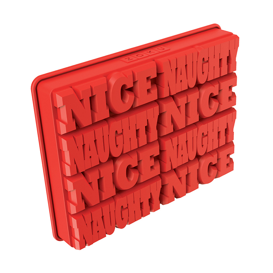 Форма для льда Naughty or Nice, 12х16 см, 2,5 см, Силикон, Zoku, США